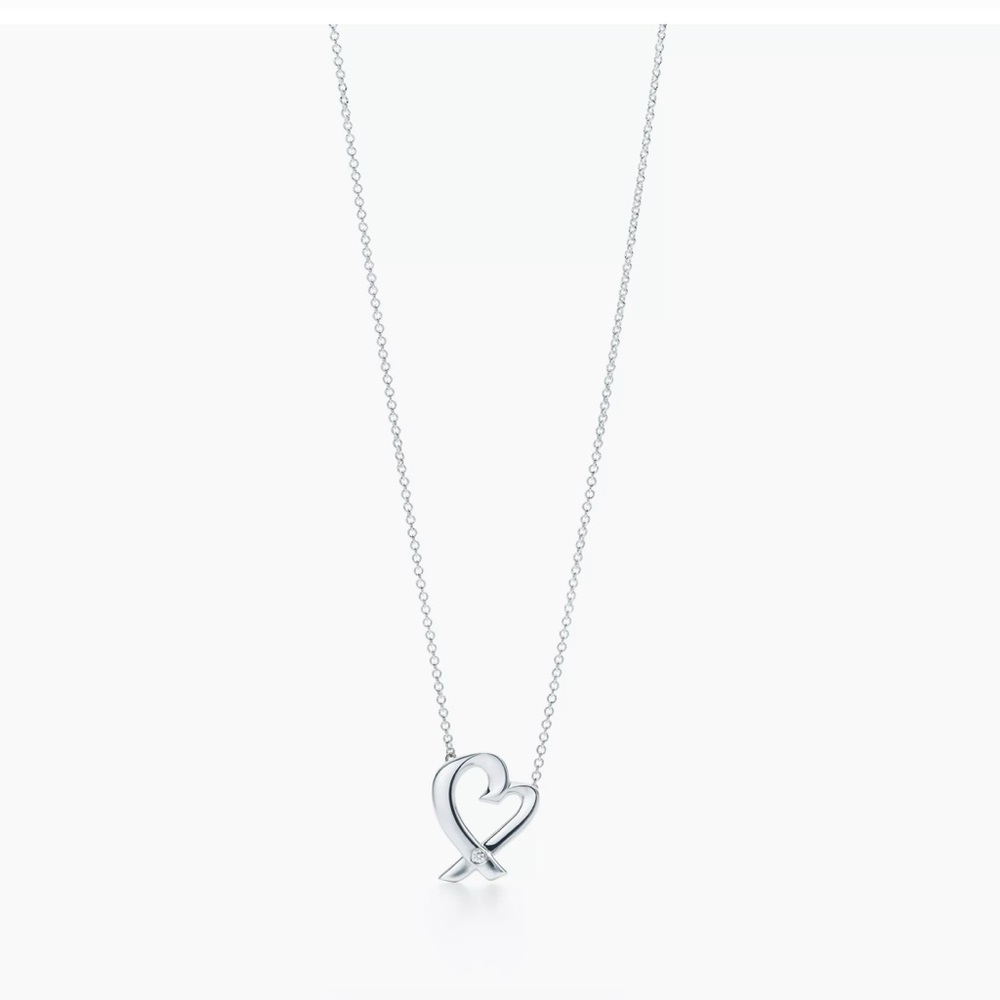 Tiffany & Co. Silver Paloma Picasso Loving Heart Necklace